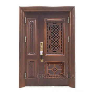 Luxury Carved Design Top Seller Western Country Like Anti-Theft Exterior Entrance Security Steel Door For Building Gate